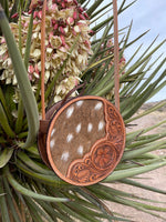 Tooled Axis Round Purse